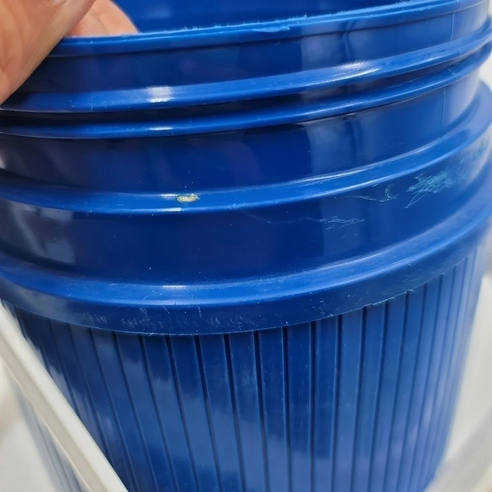 Vintage Bee Blue & White Water Pitcher Small